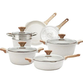 Kit Cozinha dos Sonhos: 9 Panelas Ceramica + 13 Utensílios de Brinde